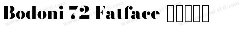 Bodoni 72 Fatface字体转换